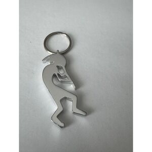 Arizona Kokopelli Keychain Silver Tone Metal‎ Flute Player Southwest Souvenir